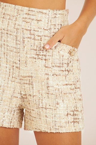 Short van tweed - Roze