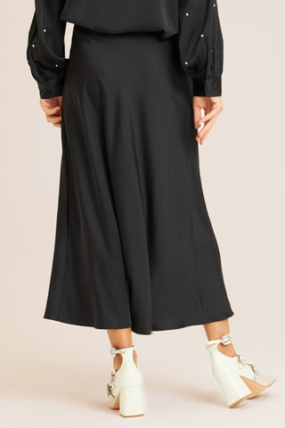 Midirok met hoge taille. Zwart