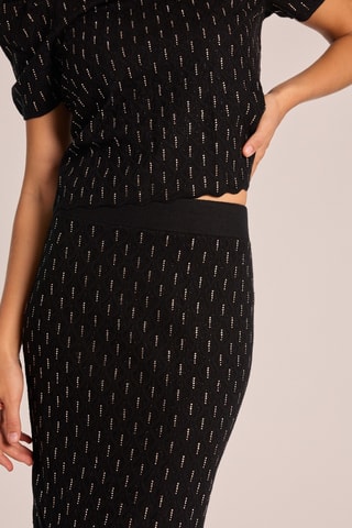 Midirok met hoge taille. Zwart