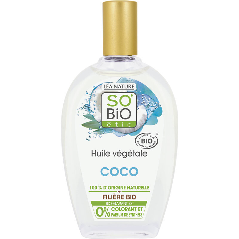 Huile de coco bio nourrissante & protectrice - Peaux & cheveux déshydratés - 50 ml