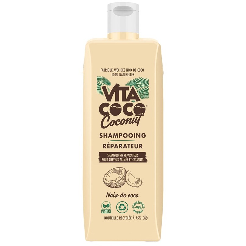 Shampoing réparateur vegan - Noix de coco - Cheveux abîmés - 400 ml