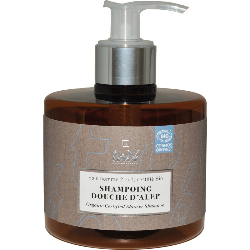 Shampoing douche d'Alep bio - Peaux & cuirs chevelus sensibles - Homme - 300 ml